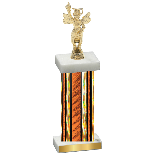 Single Orange Glacier Academics Trophy