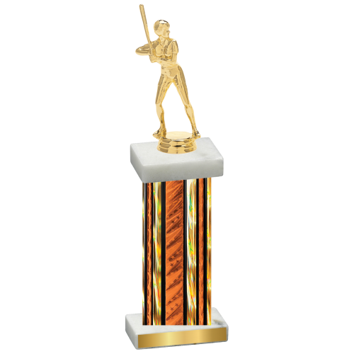 Single Orange Glacier Softball Trophy