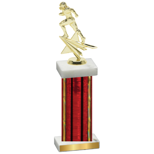 Single Red Glacier Football Trophy