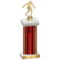 Single Red Glacier Soccer Trophy