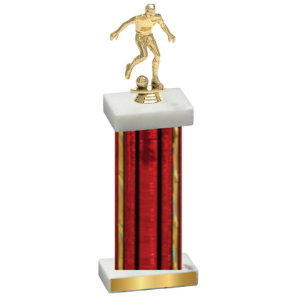 Single Red Glacier Soccer Trophy