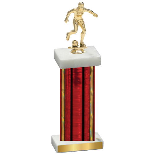 Single Red Glacier Soccer Trophy