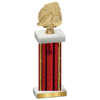 Single Red Glacier Soccer Trophy