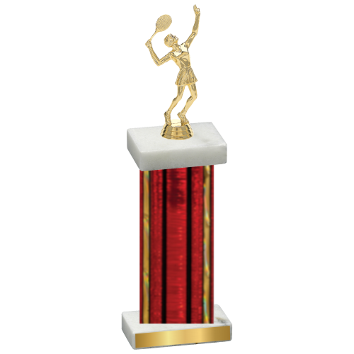 Single Red Glacier Tennis Trophy