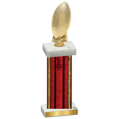 Single Red Glacier Football Trophy