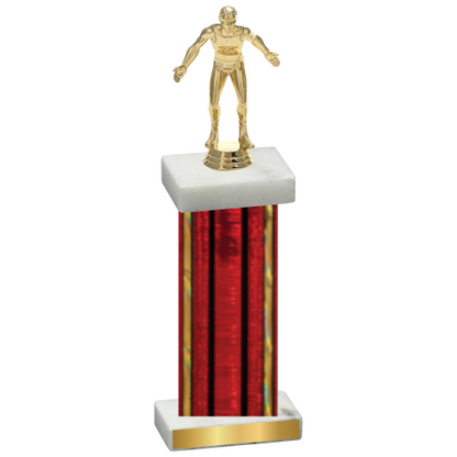 Single Red Glacier Wrestling Trophy