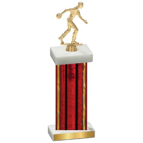 Single Red Glacier Bowling Trophy