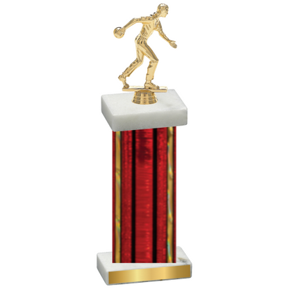 Single Red Glacier Bowling Trophy