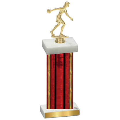 Single Red Glacier Bowling Trophy