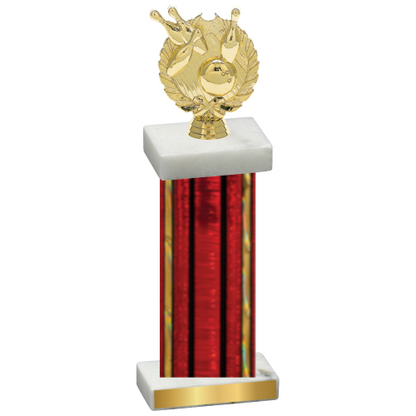 Single Red Glacier Bowling Trophy