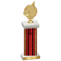 Single Red Glacier Volleyball Trophy