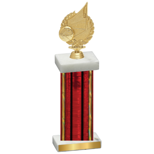 Single Red Glacier Volleyball Trophy