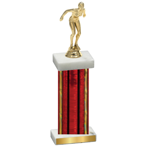 Single Red Glacier Tennis Trophy