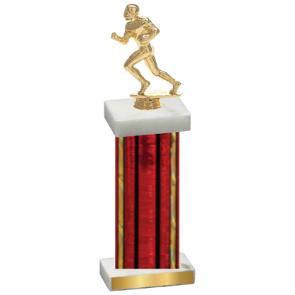 Single Red Glacier Football Trophy