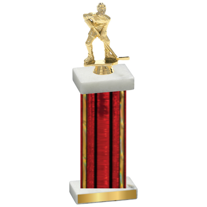 Single Red Glacier Hockey Trophy