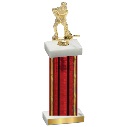 Single Red Glacier Hockey Trophy