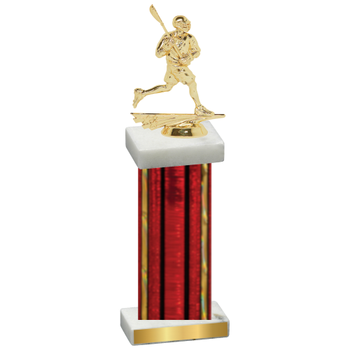 Single Red Glacier Lacrosse Trophy