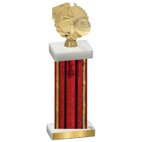 Single Red Glacier Basketball Trophy