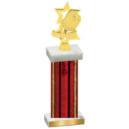 Single Red Glacier Pickleball Trophy