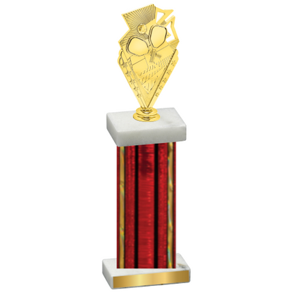 Single Red Glacier Pickleball Trophy