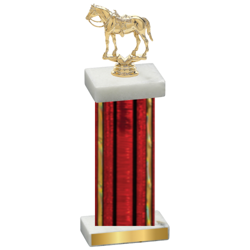 Single Red Glacier Horses Trophy