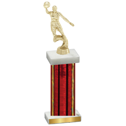 Single Red Glacier Basketball Trophy