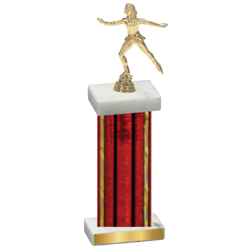 Single Red Glacier Skater Trophy