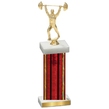 Single Red Glacier Weights Trophy