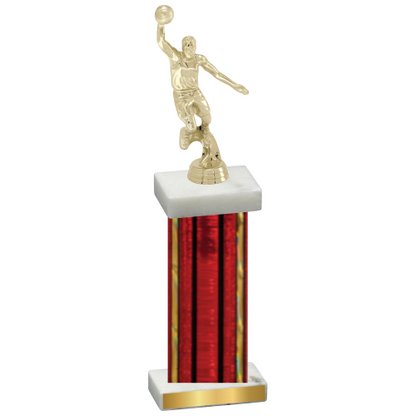 Single Red Glacier Basketball Trophy