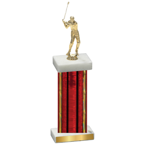 Single Red Glacier Golf Trophy