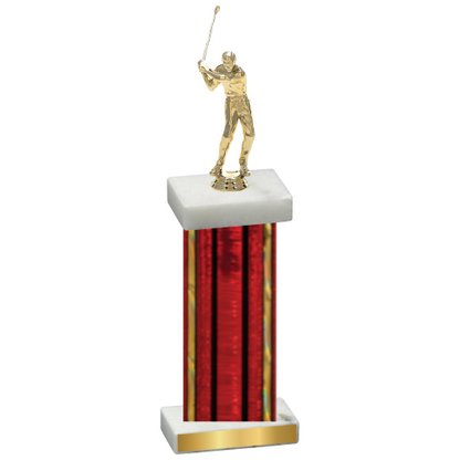 Single Red Glacier Golf Trophy