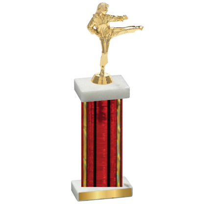 Single Red Glacier Karate Trophy