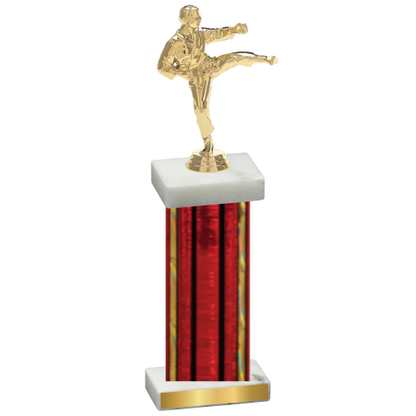 Single Red Glacier Karate Trophy