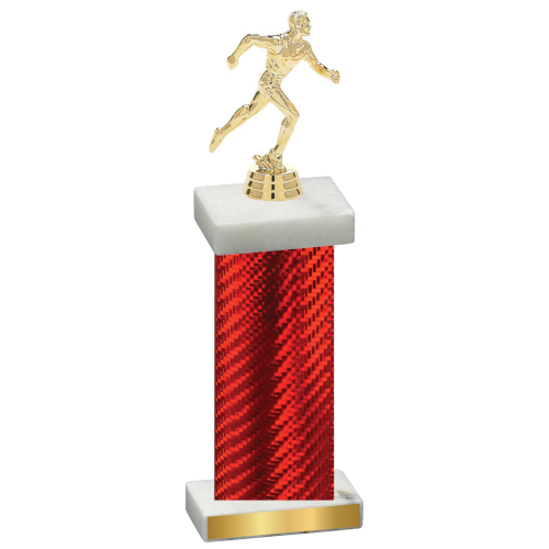 Single Red Carbon Fiber Running Trophy