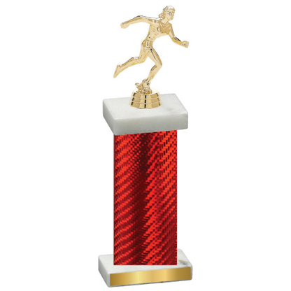 Single Red Carbon Fiber Running Trophy