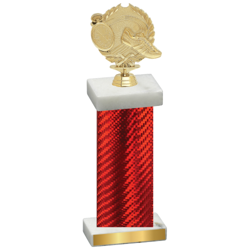 Single Red Carbon Fiber Running Trophy