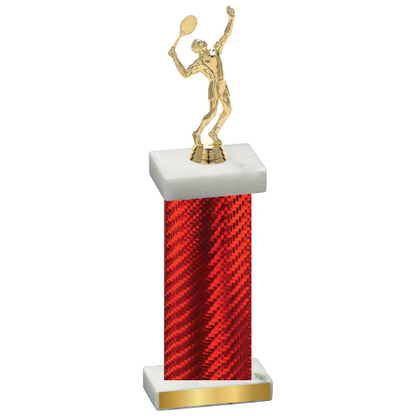 Single Red Carbon Fiber Tennis Trophy