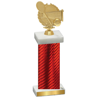 Single Red Carbon Fiber Tennis Trophy