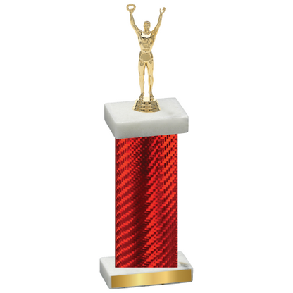 Single Red Carbon Fiber Victory Trophy