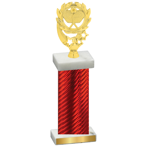 Single Red Carbon Fiber Pickleball Trophy