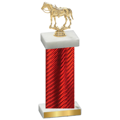 Single Red Carbon Fiber Horses Trophy