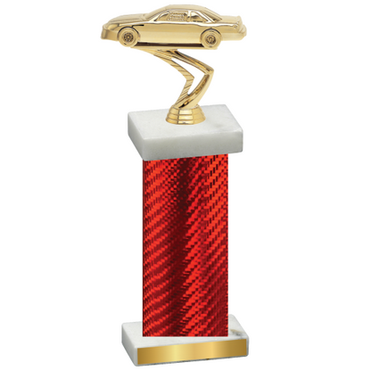 Single Red Carbon Fiber Cars Trophy