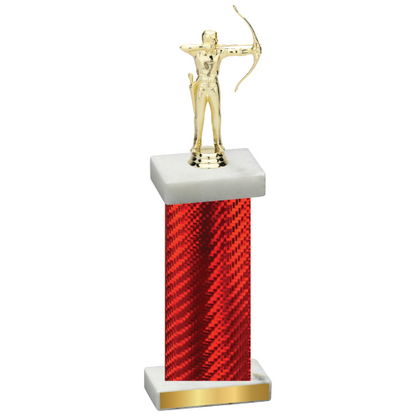 Single Red Carbon Fiber Archery Trophy