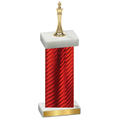 Single Red Carbon Fiber Chess Trophy