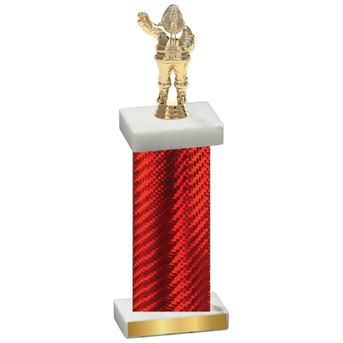 Single Red Carbon Fiber Holiday Trophy