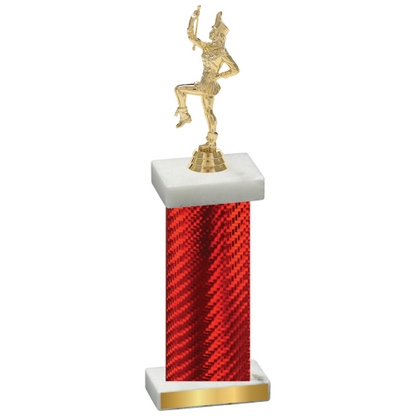 Single Red Carbon Fiber Majorette Trophy