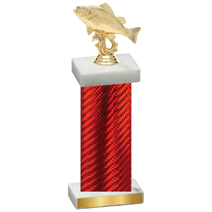 Single Red Carbon Fiber Fishing Trophy