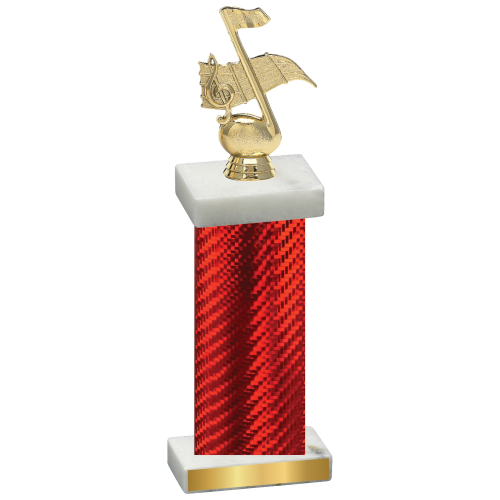 Single Red Carbon Fiber Music Trophy