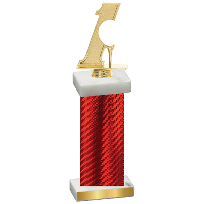 Single Red Carbon Fiber Golf Trophy