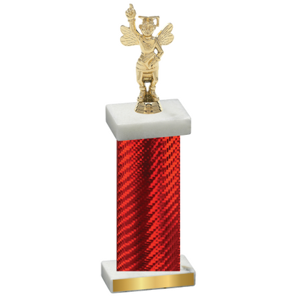 Single Red Carbon Fiber Academics Trophy